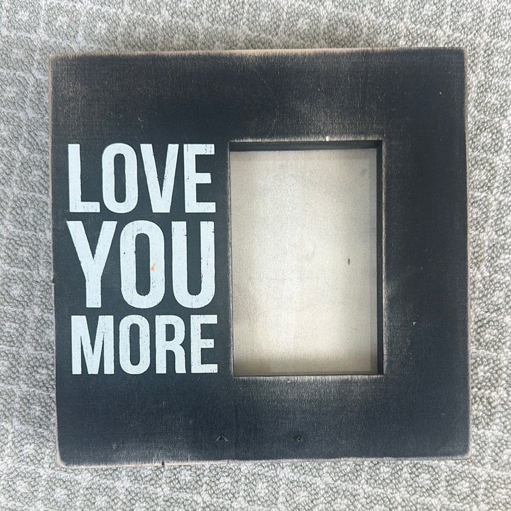 Black Love You More Photo Frame